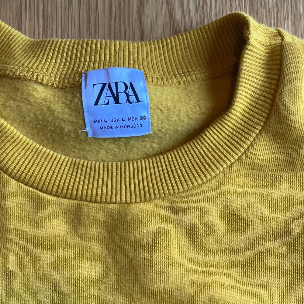 ZARA Sweatshirt Oversized “MINIMALIST
DREAM” Pouch Pocket Womens Size Large. - Picture 2 of 6
